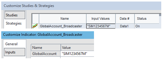 GlobalAccount_Broadcaster — enter account number