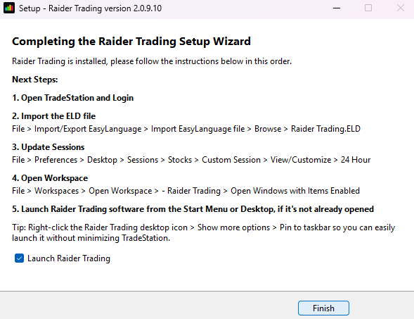 Raider Trading installer